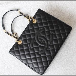 Chanel Grand Shopping Tote Caviar Gold